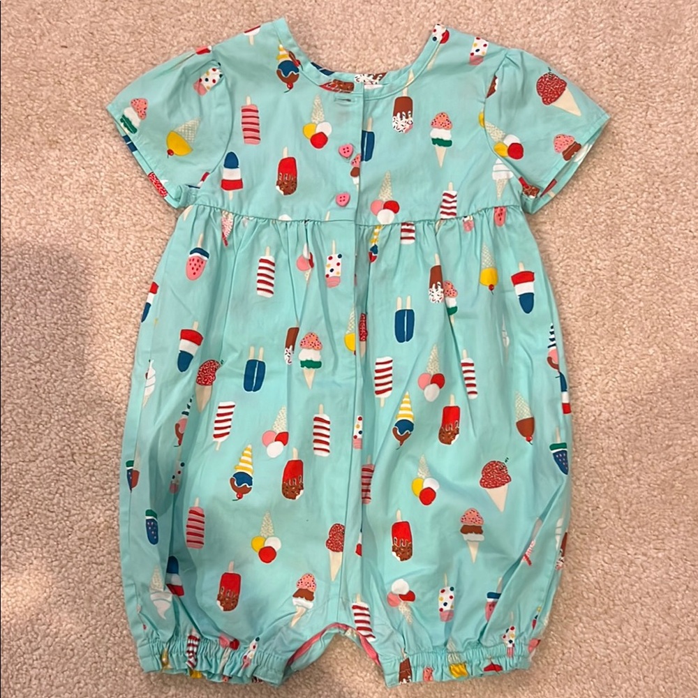 NWT Hanna Andersson Ice Cream Print Baby Romper